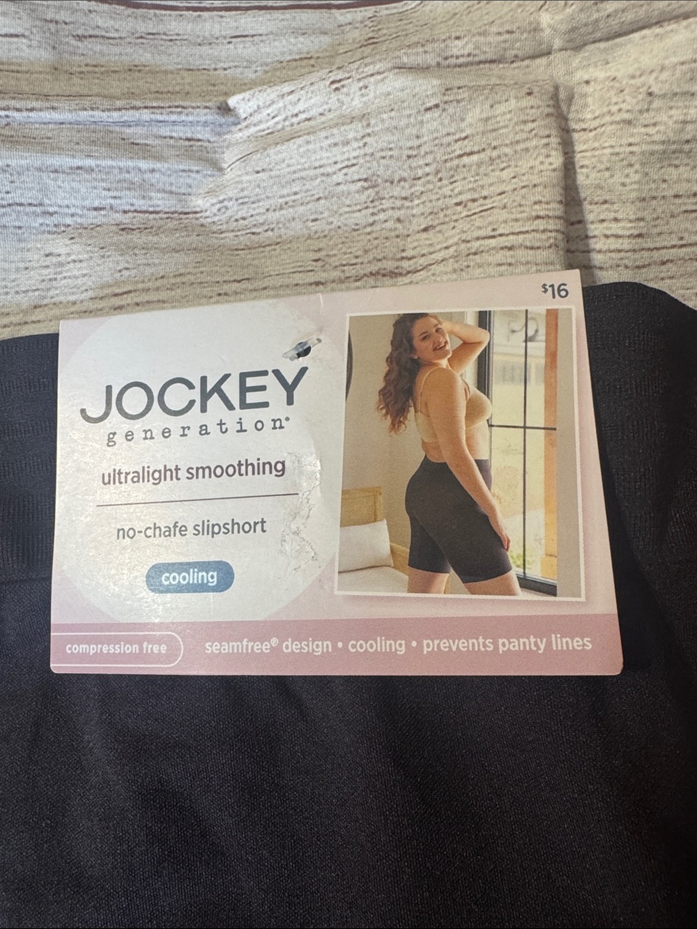 NWT Jockey Ultralight Smoothing No-Chafe Slipshort Cooling Size XL Black - Picture 3 of 6